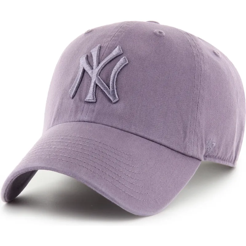 gorra-curva-violeta-ajustable-con-logo-violeta-clean-up-iris-de-new-york-yankees-mlb-de-47-brand
