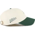 gorra-curva-beige-y-verde-ajustable-clean-up-base-runner-sure-shot-two-tone-de-mlb-de-47-brand