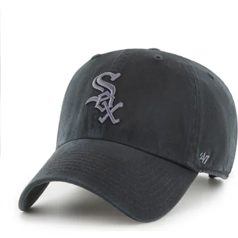 Sapkák ívelt fekete állítható Clean Up Chicago White Sox MLB 47 Brand