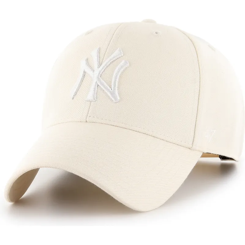 47-brand-curved-brim-mvp-natural-new-york-yankees-mlb-beige-snapback-cap