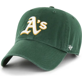 Sapkák ívelt zöld állítható Clean Up Oakland Athletics MLB 47 Brand