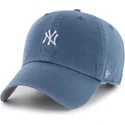 blaue-verstellbare-curved-cap-clean-up-base-runner-der-new-york-yankees-mlb-von-47-brand