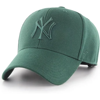 Gorra curva verde snapback con logo verde MVP de New York Yankees MLB de 47 Brand