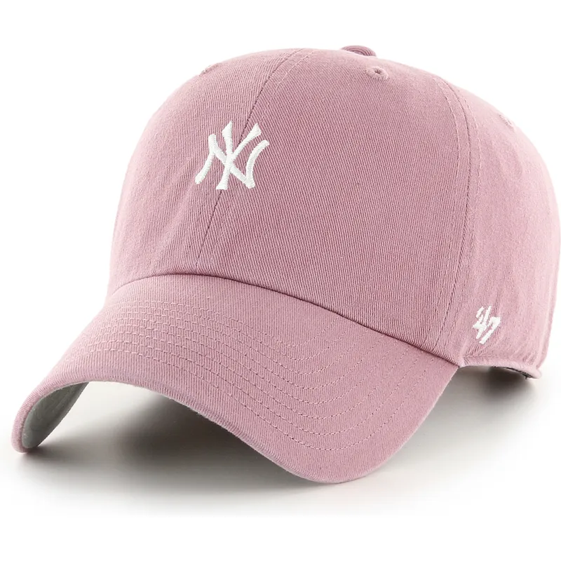 sapkak-ivelt-rozsaszin-allithato-pant-clean-up-base-runner-mini-new-york-yankees-mlb-47-brand