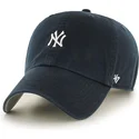 marineblaue-verstellbare-curved-cap-clean-up-base-runner-mini-logo-der-new-york-yankees-mlb-von-47-brand