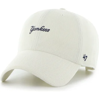 Cap ívelt бежов регулируема лента Clean Up Mini Script Cord New York Yankees MLB 47 Brand