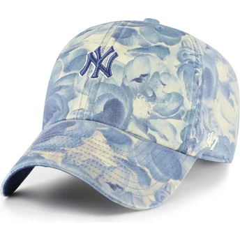 Cap ívelt син регулируема лента Clean Up Gardenia New York Yankees MLB 47 Brand