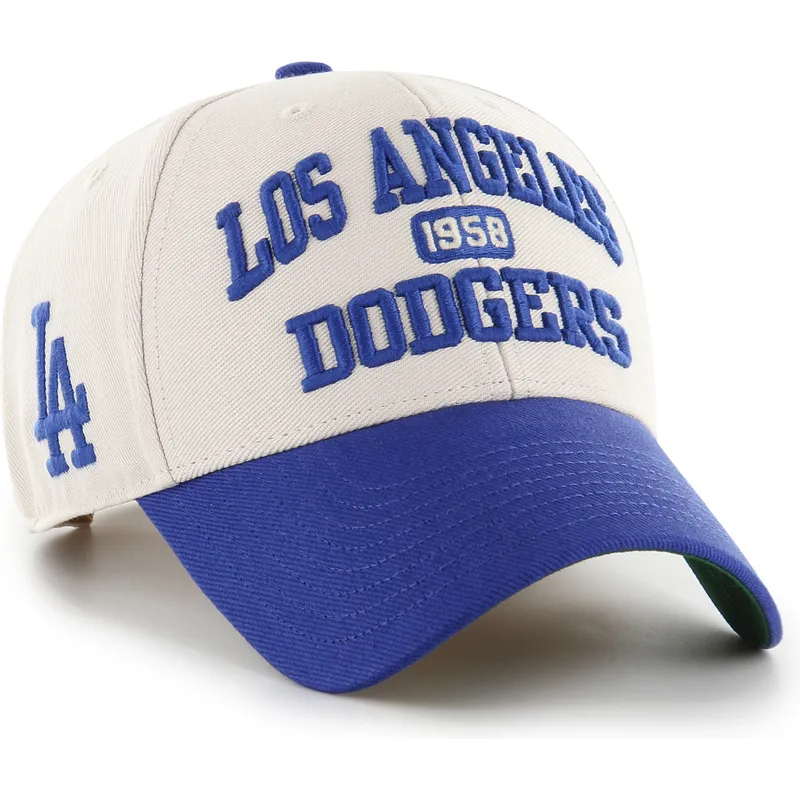 gorra-curva-beige-y-azul-ajustable-mvp-broke-line-de-los-angeles-dodgers-mlb-de-47-brand