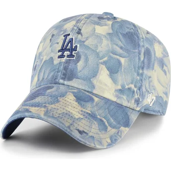 Blaue verstellbare Curved Cap Clean Up Gardenia der Los Angeles Dodgers MLB von 47 Brand
