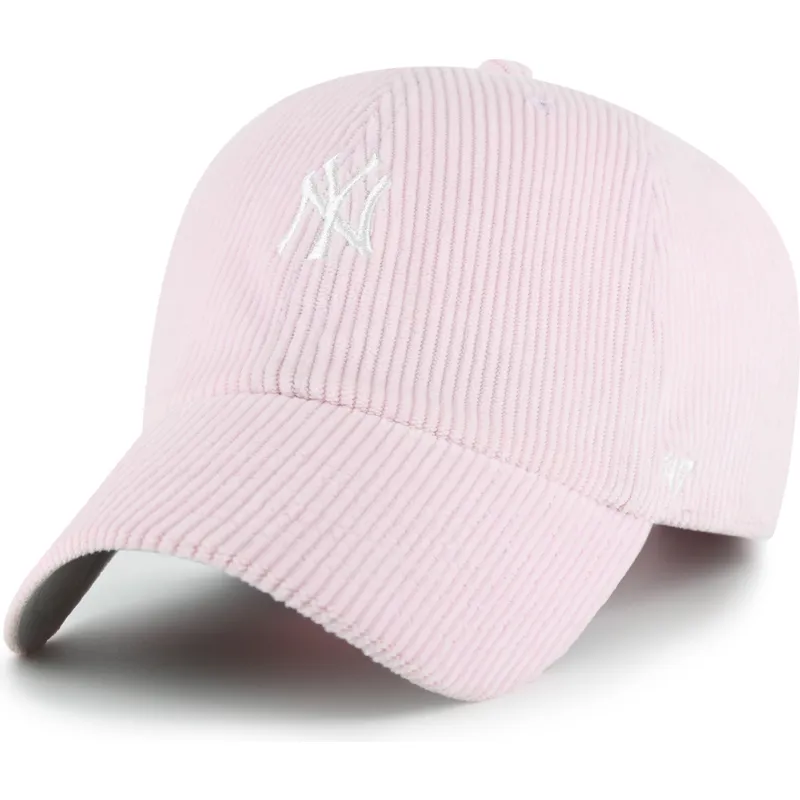 cap-ivelt-roza-reguliruema-lenta-clean-up-cord-base-runner-new-york-yankees-mlb-47-brand