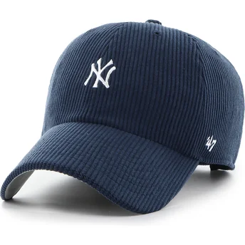 Gorra curva azul marino ajustable Clean Up Cord Base Runner de New York Yankees MLB de 47 Brand