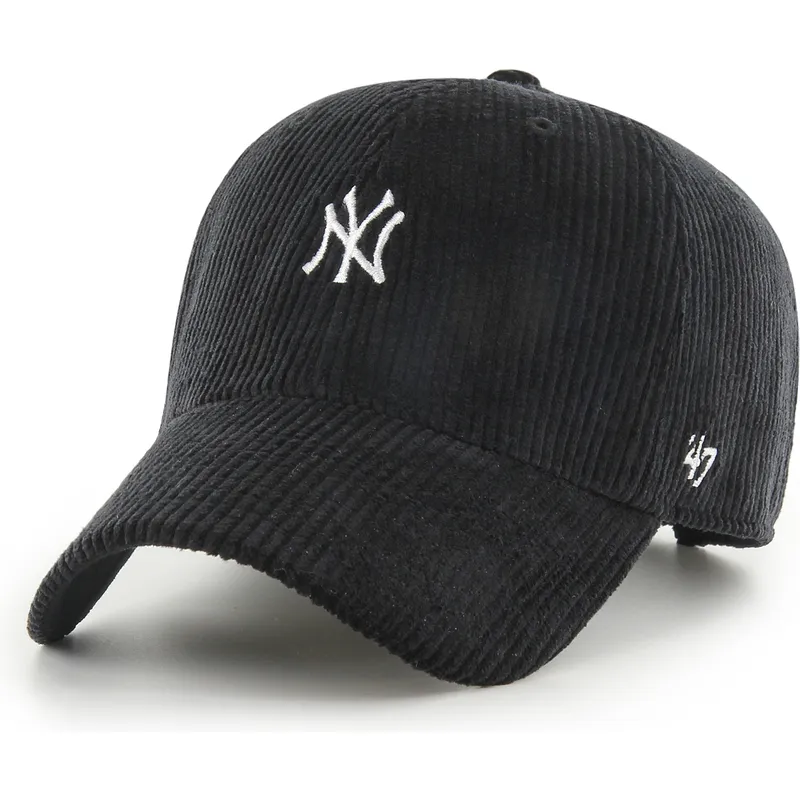 gorra-curva-negra-ajustable-clean-up-cord-base-runner-de-new-york-yankees-mlb-de-47-brand