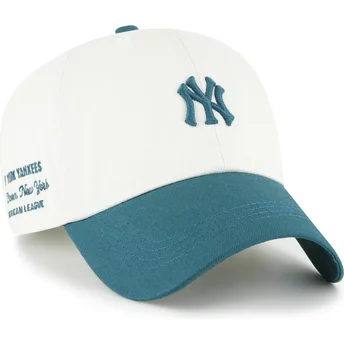 Sapkák ívelt bézs állítható pánt Clean Up Contemporary Two Tone New York Yankees MLB 47 Brand