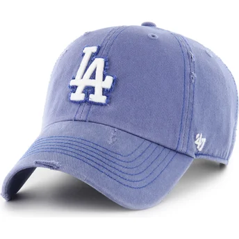 Blaue verstellbare gebogene Clean Up Weathered Thrift Kappe der Los Angeles Dodgers MLB von 47 Brand