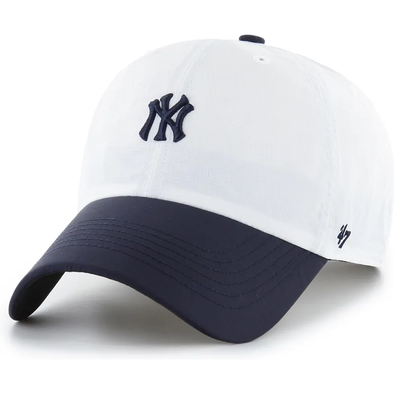 gorra-curva-blanca-y-azul-marino-ajustable-clean-up-vista-mini-two-tone-de-new-york-yankees-mlb-de-47-brand