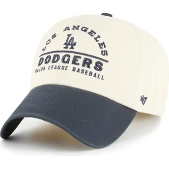 Beige und marineblaue gebogene verstellbare Clean Up Windham Kappe der Los Angeles Dodgers MLB von 47 Brand