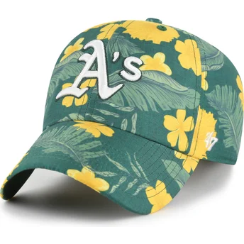 Sapkák ívelt zöld állítható Clean Up Beach Side Oakland Athletics MLB 47 Brand