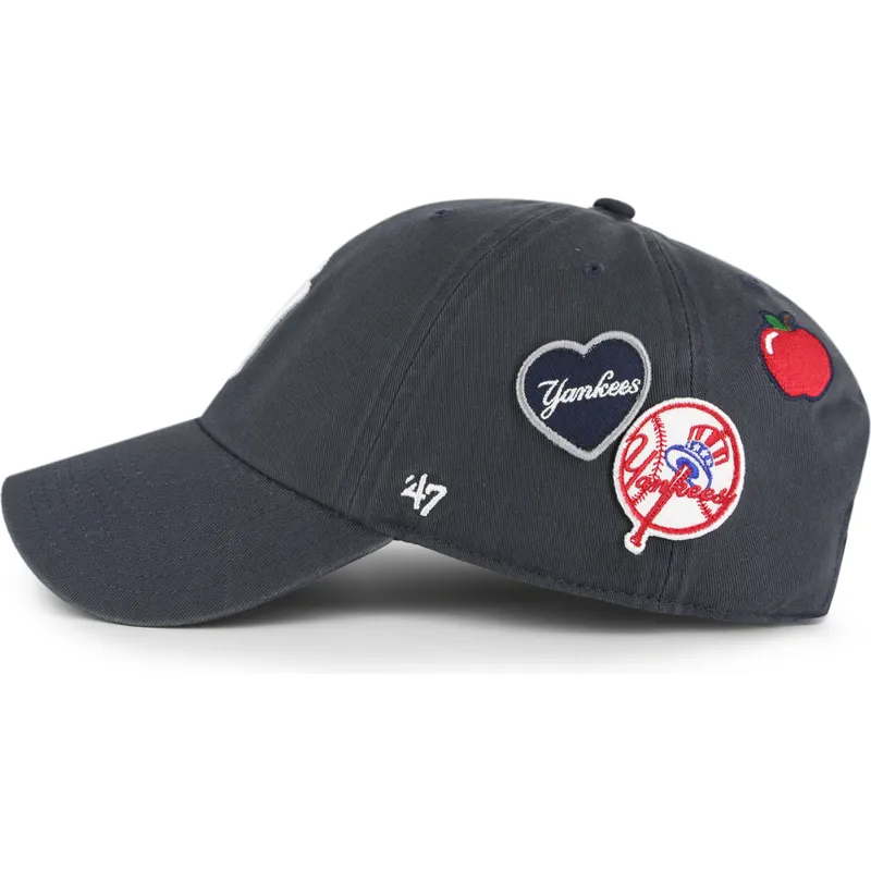 sapkak-ivelt-sotetkek-allithato-clean-up-badges-vintage-new-york-yankees-mlb-47-brand