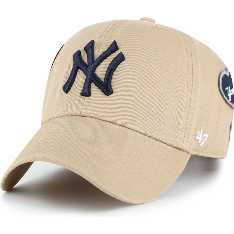 sapkak-ivelt-khaki-allithato-clean-up-badges-new-york-yankees-mlb-47-brand