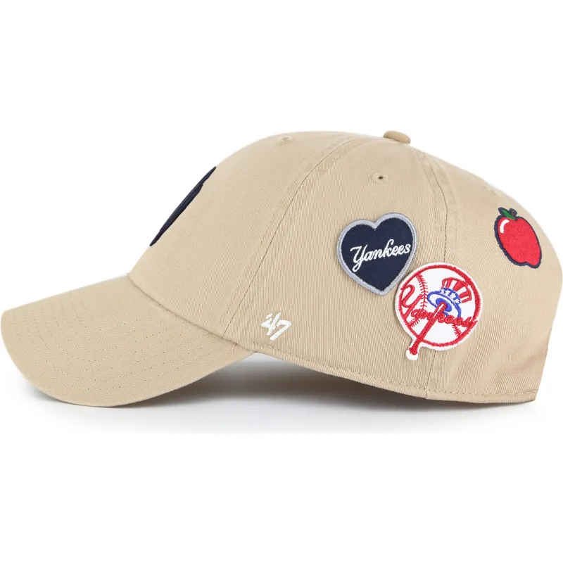 sapkak-ivelt-khaki-allithato-clean-up-badges-new-york-yankees-mlb-47-brand