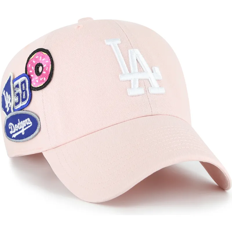sapkak-ivelt-rozsaszin-allithato-clean-up-badges-los-angeles-dodgers-mlb-47-brand