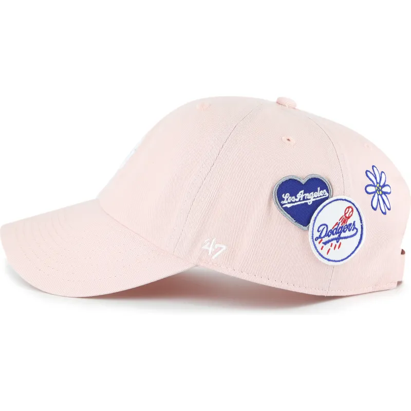 cap-ivelt-roza-reguliruema-lenta-clean-up-badges-los-angeles-dodgers-mlb-47-brand