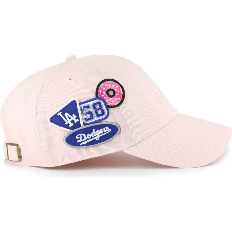 sapkak-ivelt-rozsaszin-allithato-clean-up-badges-los-angeles-dodgers-mlb-47-brand