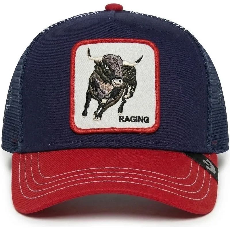 trucker-cap-marineblau-und-rot-stier-raging-bull-fab-farm-von-goorin-bros