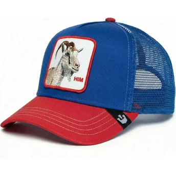 Trucker-Cap blau und rot Ziege Him Goat Fab Farm von Goorin Bros.