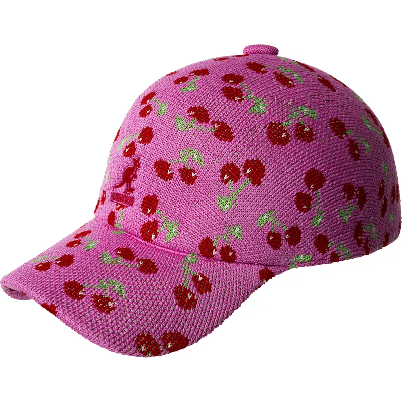 kangol-curved-brim-cherry-spacecap-pink-adjustable-cap