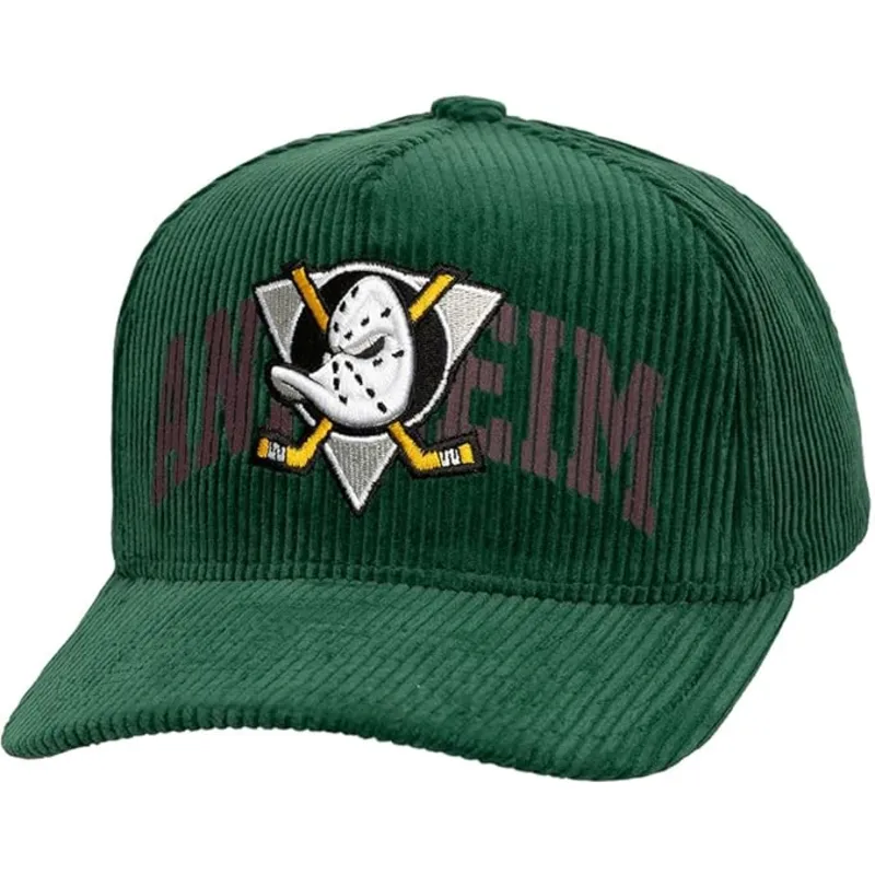 mitchell-ness-curved-brim-arch-stamp-pro-anaheim-ducks-nhl-green-snapback-cap