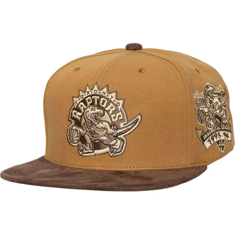 sapkak-lapos-barna-allithato-coffee-strapback-toronto-raptors-nba-mitchell-ness