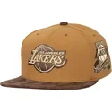 sapkak-lapos-barna-allithato-coffee-strapback-los-angeles-lakers-nba-mitchell-ness