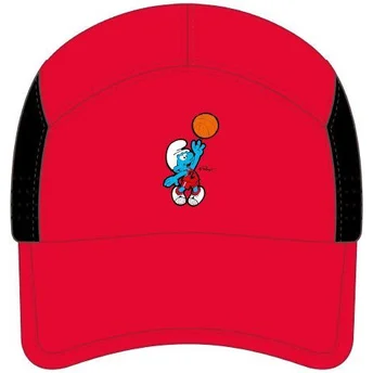 Röd böjd keps snapback SMU2 DUNB Smurfarna från Capslab
