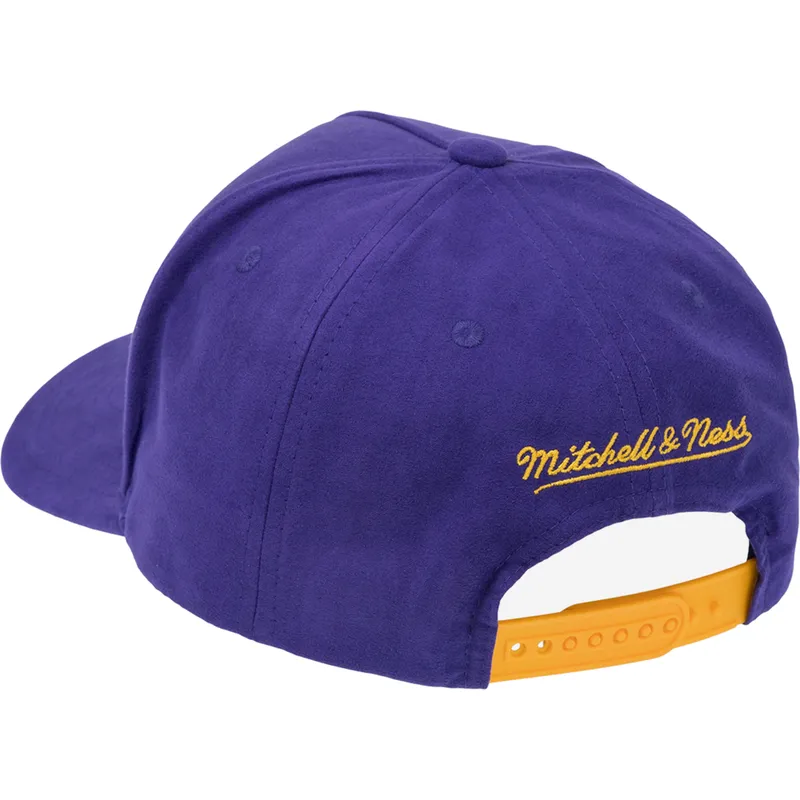 mitchell-ness-curved-brim-shady-suede-pro-los-angeles-lakers-nba-purple-snapback-cap