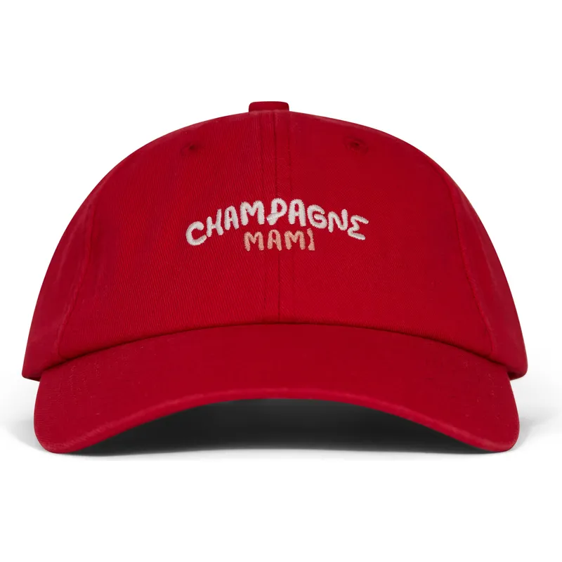 rote-verstellbare-curved-cap-champagne-mami-von-pica-pica