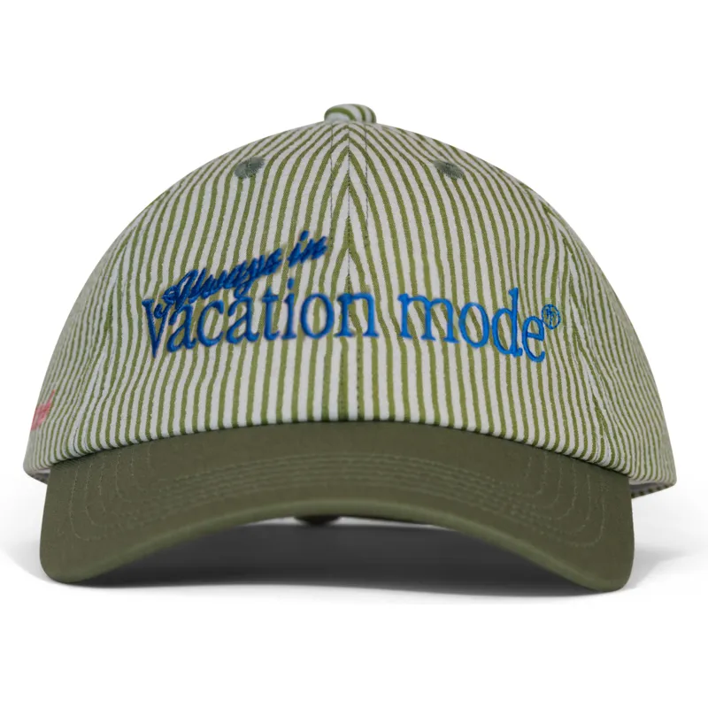 pica-pica-curved-brim-vacation-mode-searsucker-green-adjustable-cap