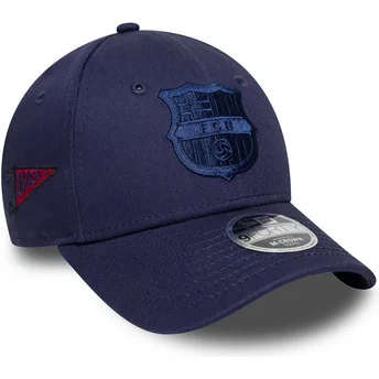 Sapkák ívelt sötétkék snapback gyereknek 9FORTY M-Crown Graphic FC Barcelona LALIGA New Era