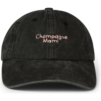 Sapkák ívelt fekete állítható pánt Champagne Mami Washed Pica Pica