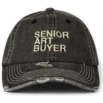 Sapkák ívelt fekete állítható Senior Art Buyer Washed Pica Pica