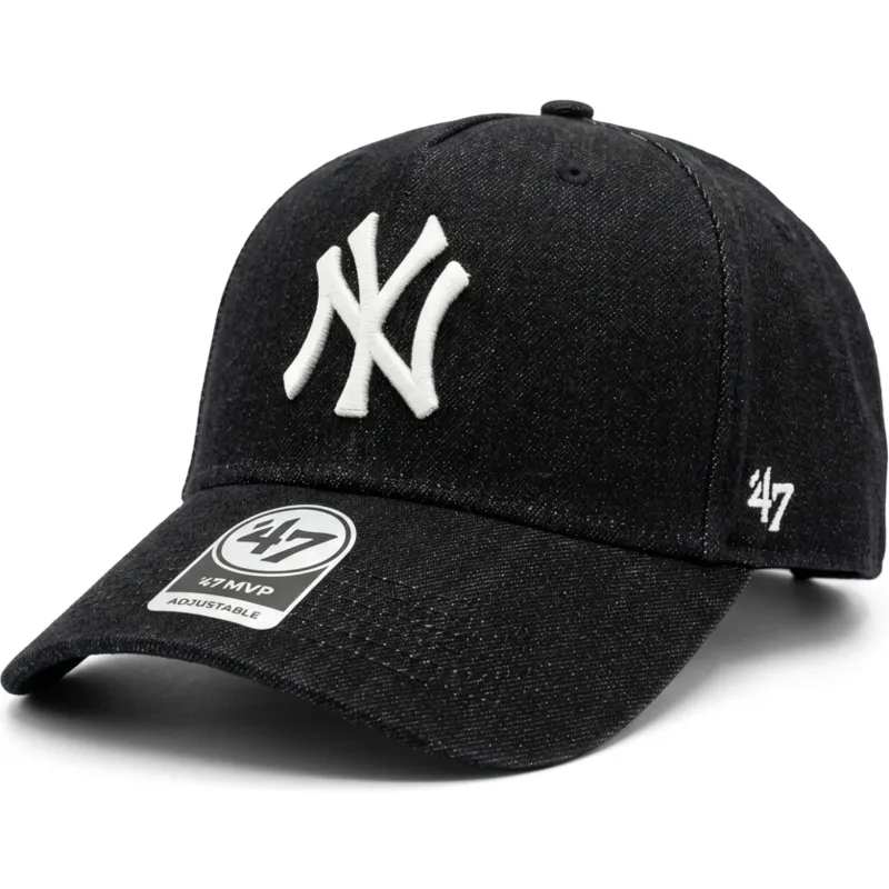 schwarze-gebogene-snapback-kappe-mvp-dt-denim-der-new-york-yankees-mlb-von-47-brand