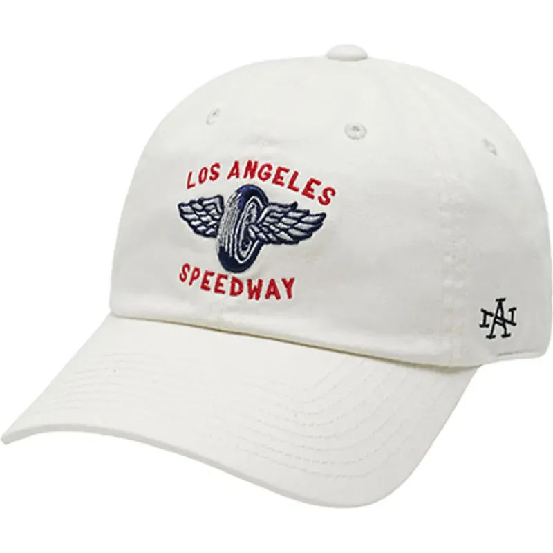 beige-verstellbare-curved-cap-los-angeles-speedway-ballpark-von-american-needle