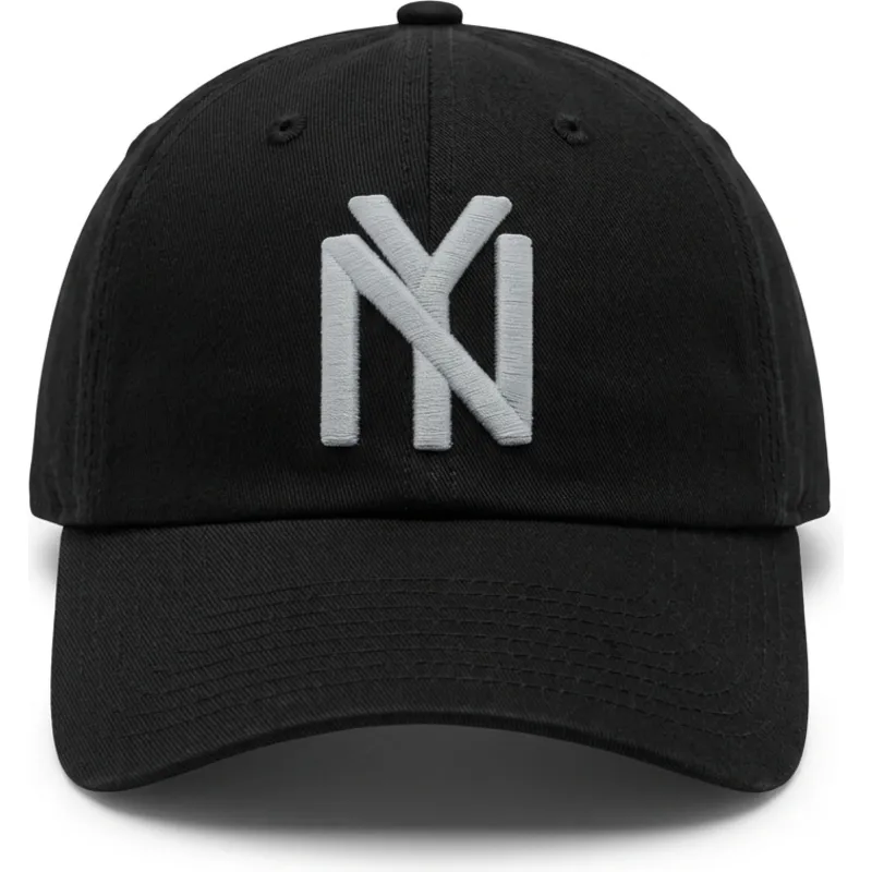 svart-justerbar-kurvad-keps-ballpark-fran-new-york-black-yankees-mlb-av-american-needle