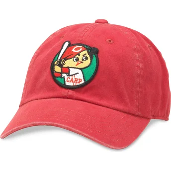 Rote verstellbare gebogene Kappe Archive von Hiroshima Toyo Carp von American Needle