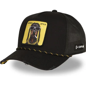 Sapkák ívelt fekete snapback Doggy Style DOGGYB Hip Hop Dogz Capslab