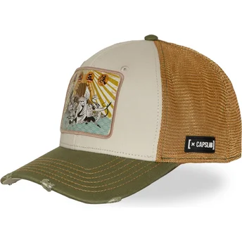 Capslab KFP DRA Kung Fu Panda Beige and Green Trucker Hat