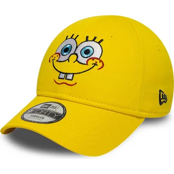 Sapkák ívelt sárga állítható gyereknek 9FORTY Face SpongeBob New Era