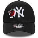 svart-justerbar-kurvad-keps-for-barn-9forty-icon-fran-new-york-yankees-mlb-av-new-era