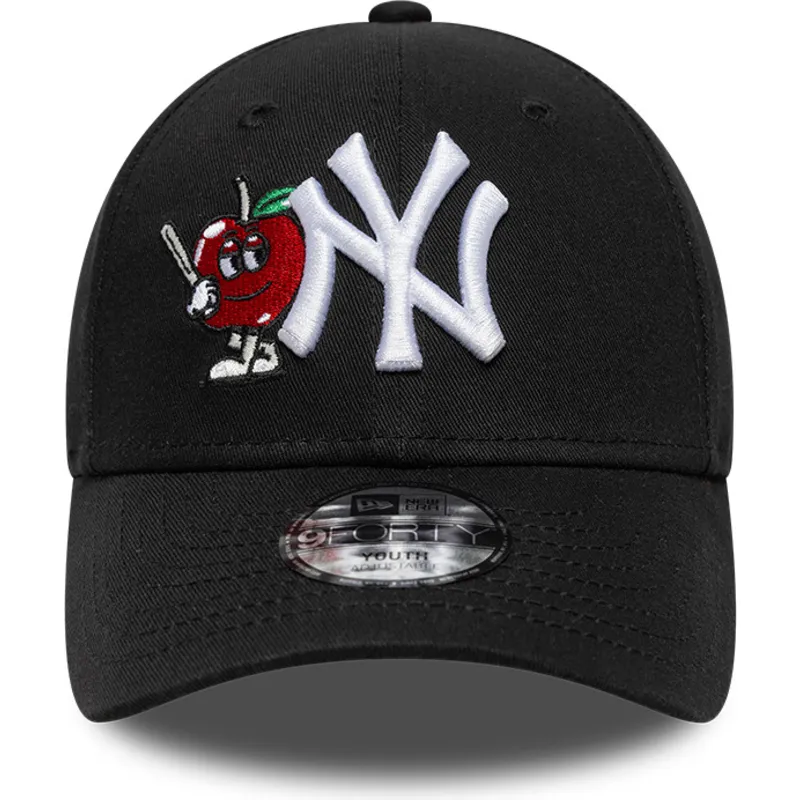 new-era-curved-brim-youth-9forty-icon-new-york-yankees-mlb-black-adjustable-cap
