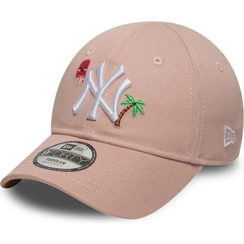 gorra-curva-rosa-ajustable-para-nino-9forty-summer-icon-de-new-york-yankees-mlb-de-new-era